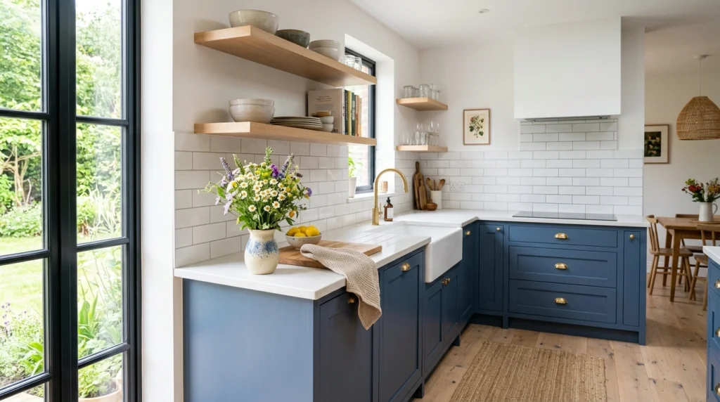 4. Dusty Navy Blue Cabinets