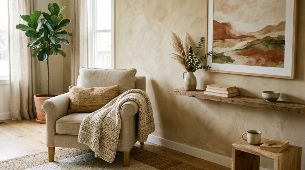 04. Muted Earthy Lime Wash Paint Finish