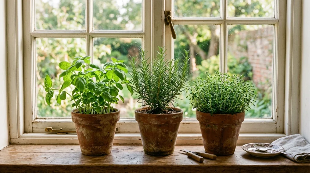5. The Potted Herb Garden in Terracotta Pots