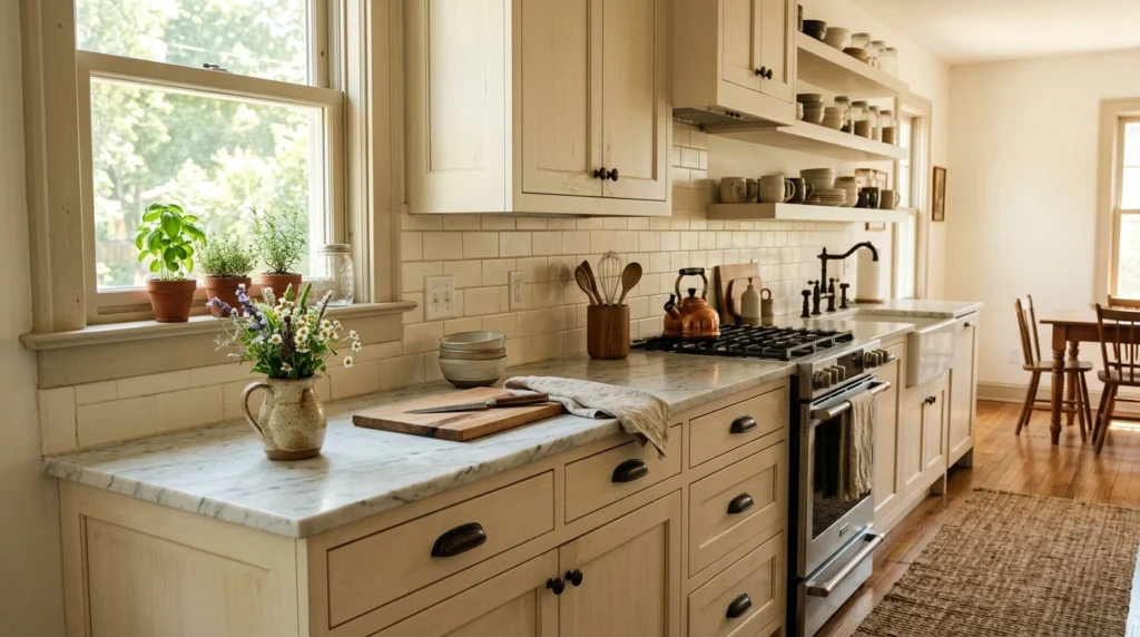 5. Soft Cream Cabinets