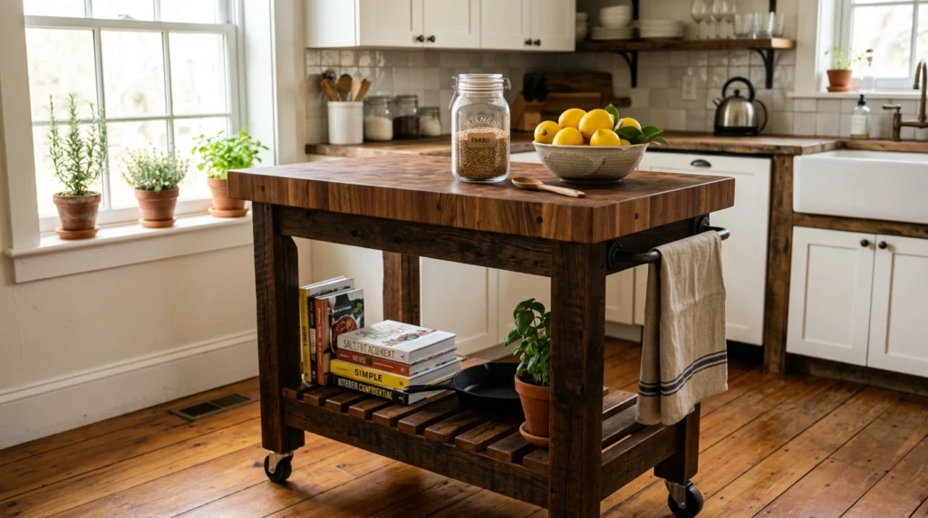 6. Rolling Kitchen Carts That Double as Work Space