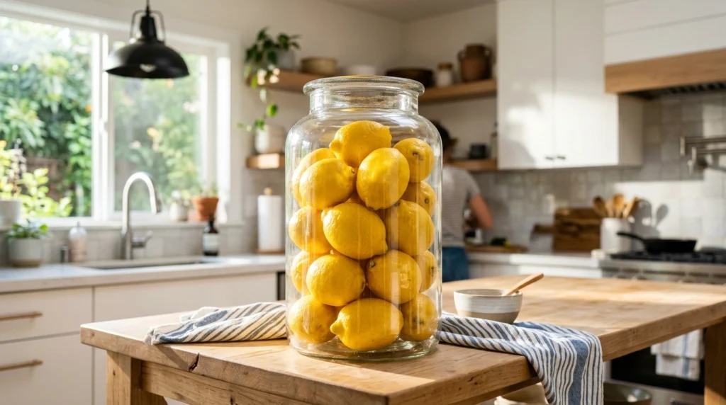 6. The Glass Jar Filled with Fresh Citrus