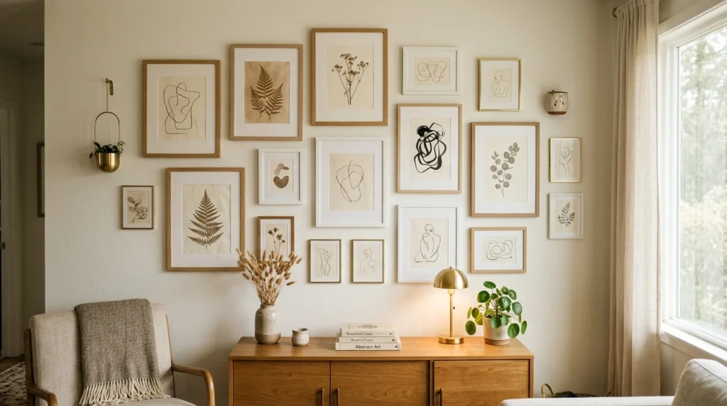 06. The Organic, Low-Contrast Gallery Wall