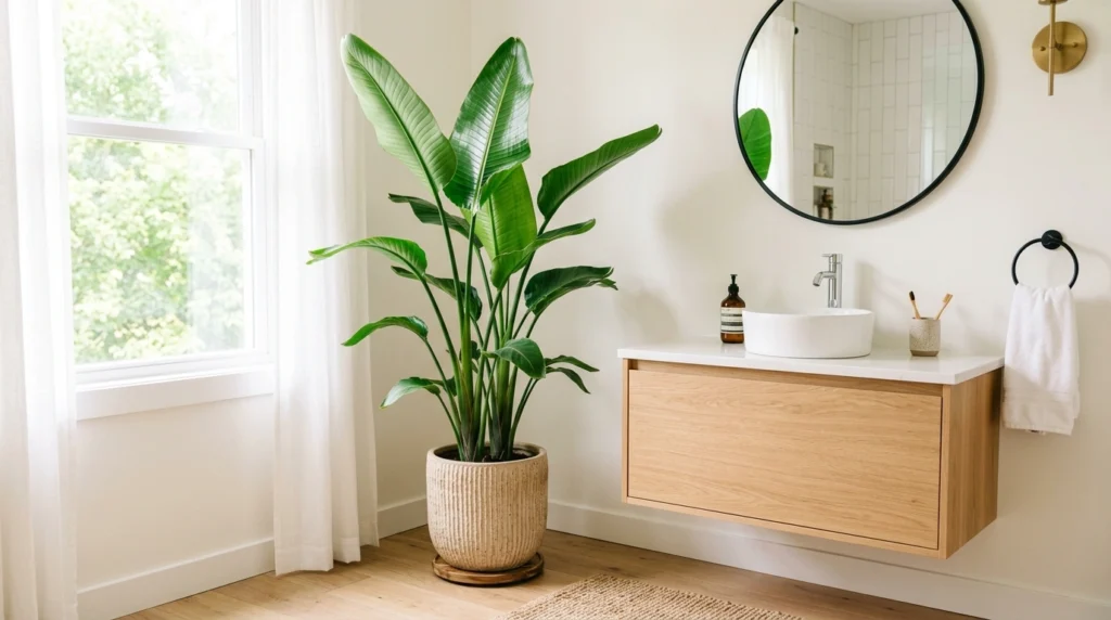 7. A Potted Bird of Paradise or Majesty Palm
