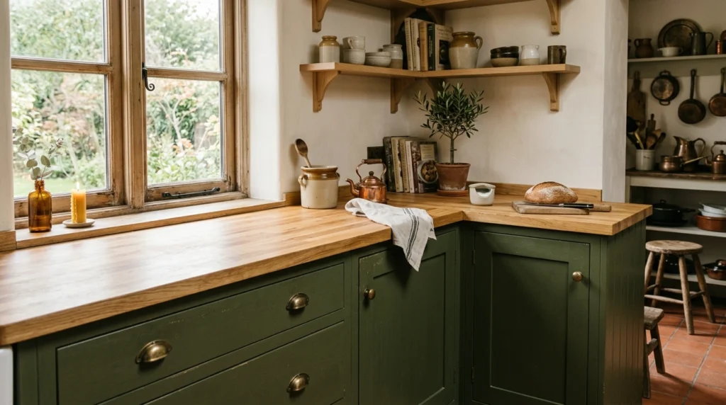 8. Moody Dark Paint on Base Cabinets