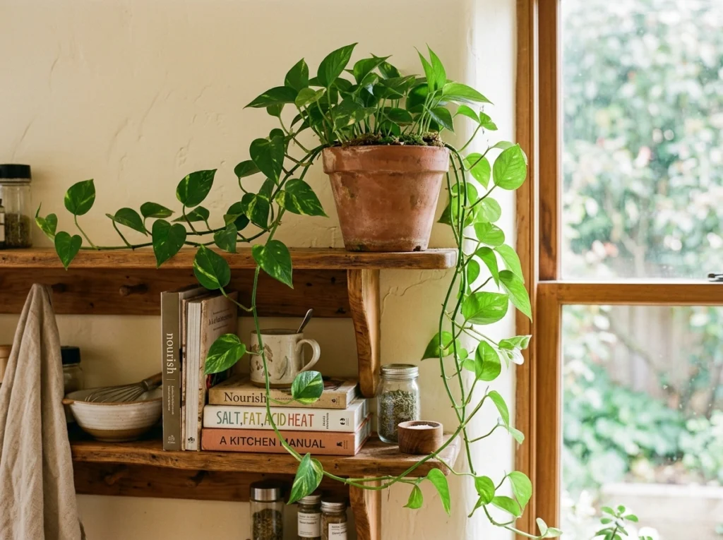 8. A Draping Potted Pothos Vine for Fresh Life