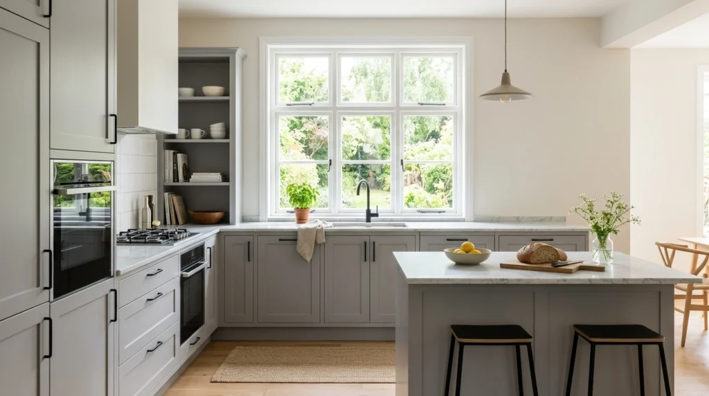 8. Soft Pigeon Gray Cabinets