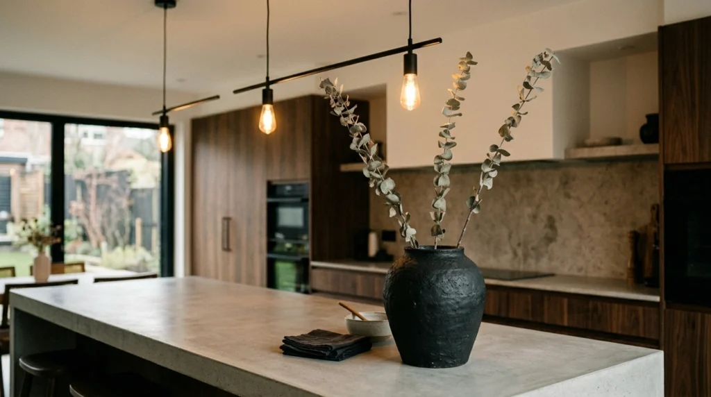 9. The Oversized Ceramic Vase with Tall Branches