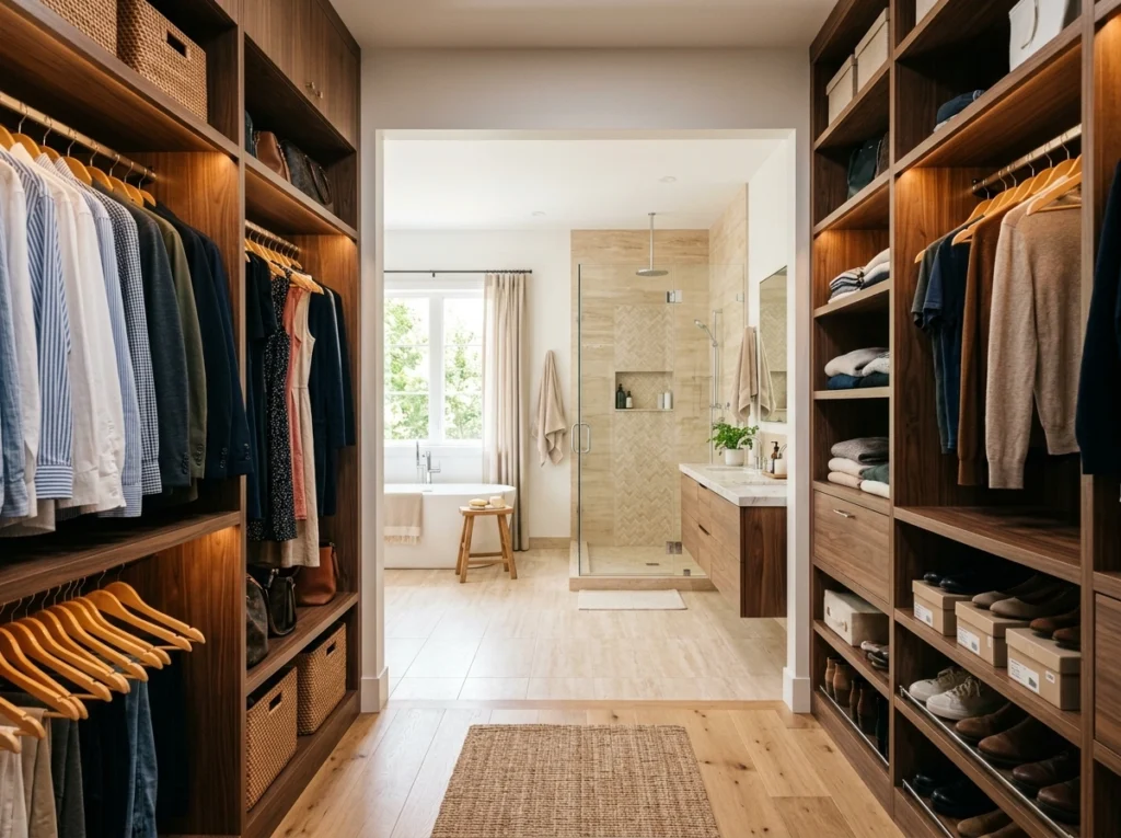 9. The Walk-Through Closet to Master Bath Flow