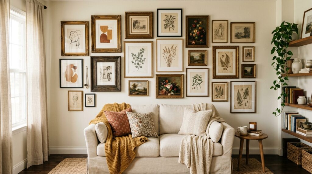 The Asymmetrical Organic Gallery Wall