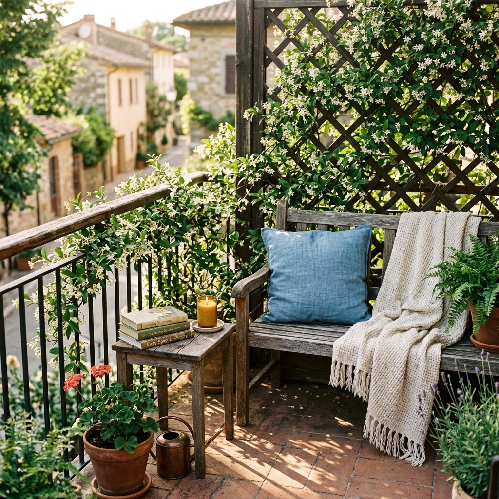 A Trellis Panel Wrapped in Greenery