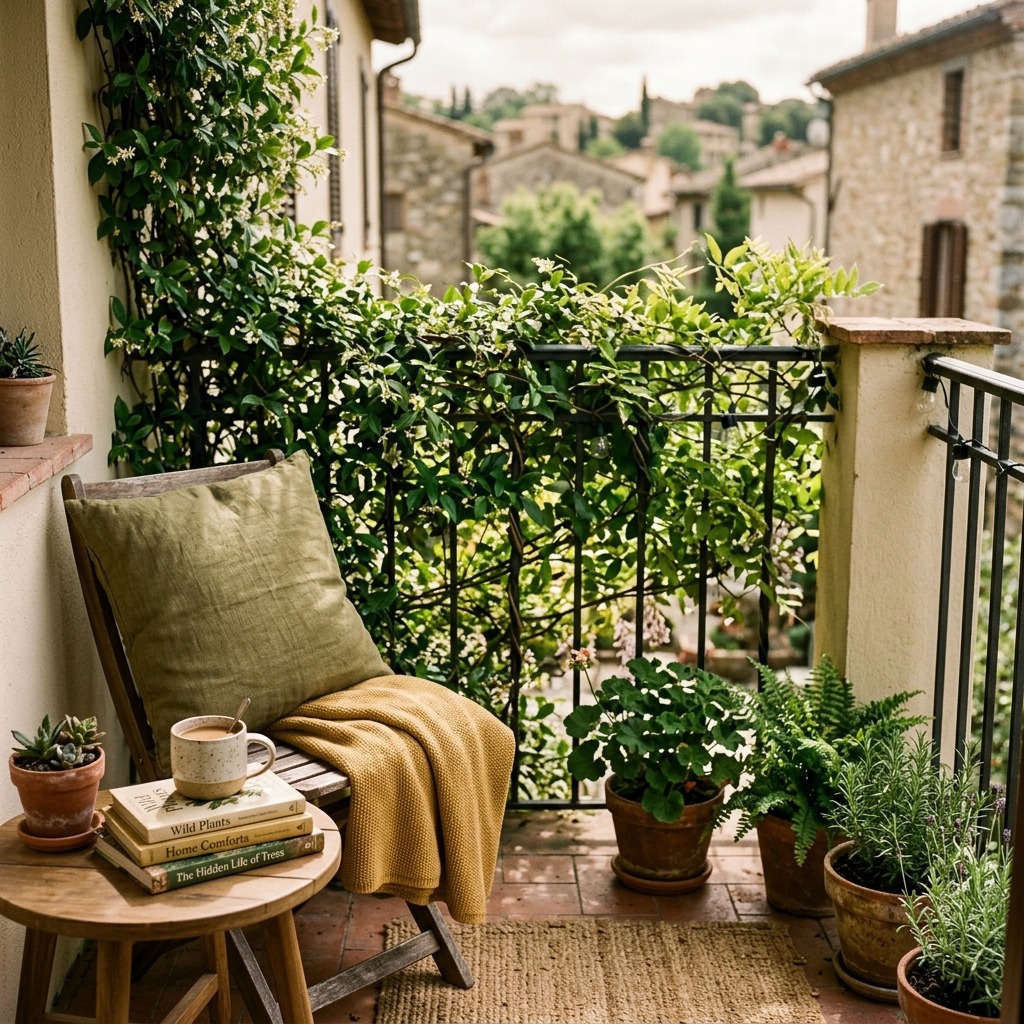 A Living Privacy Screen of Climbing Vines