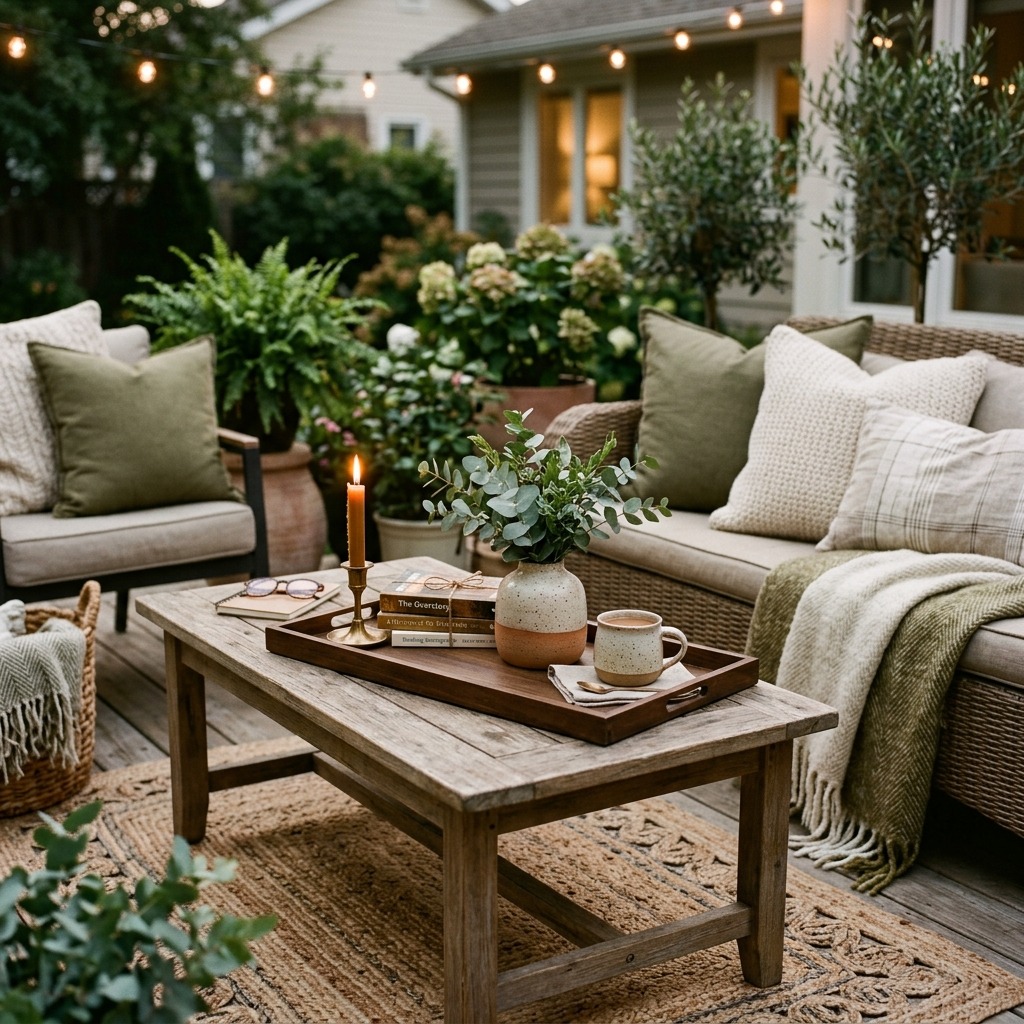 A Styled Outdoor Coffee Table