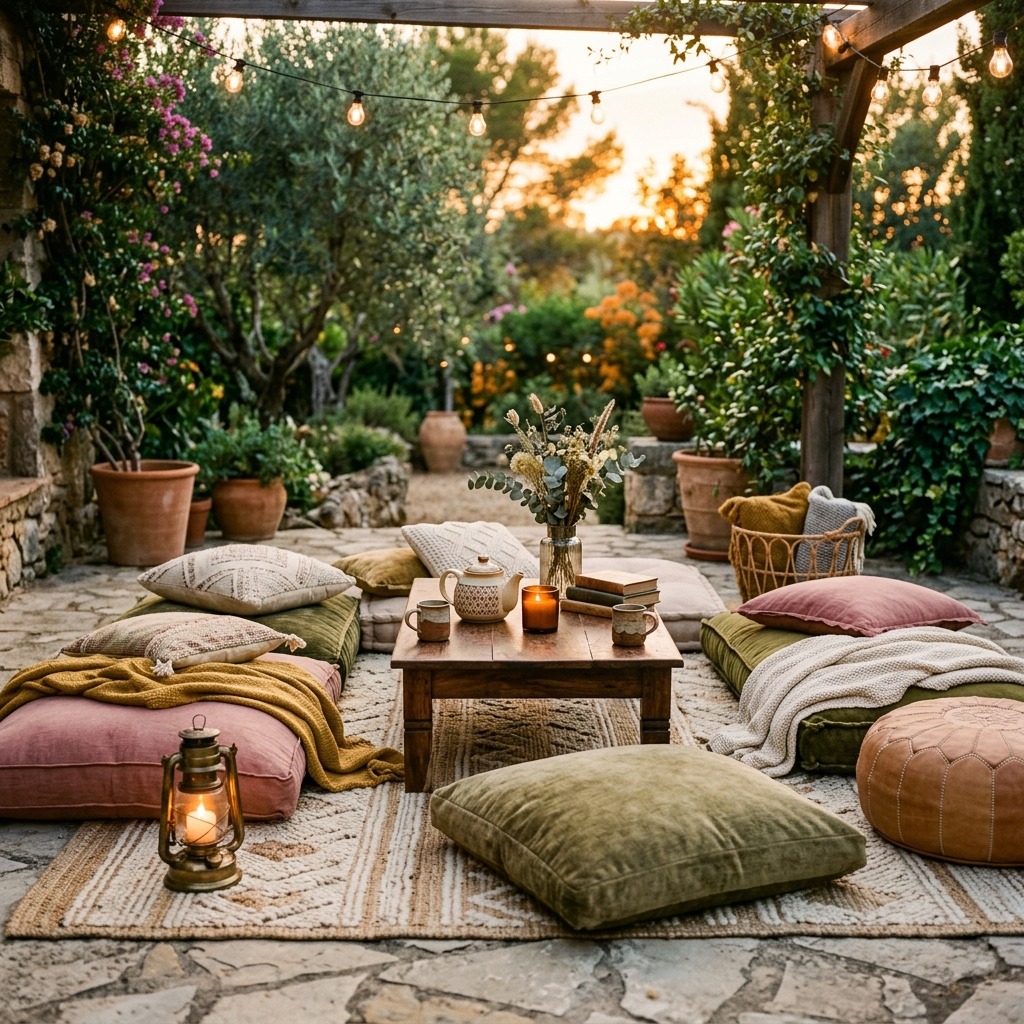 Floor Cushions and Poufs for Casual Seating