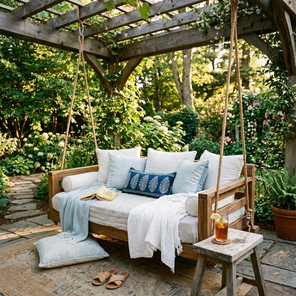 A Hanging Daybed for Lazy Afternoons