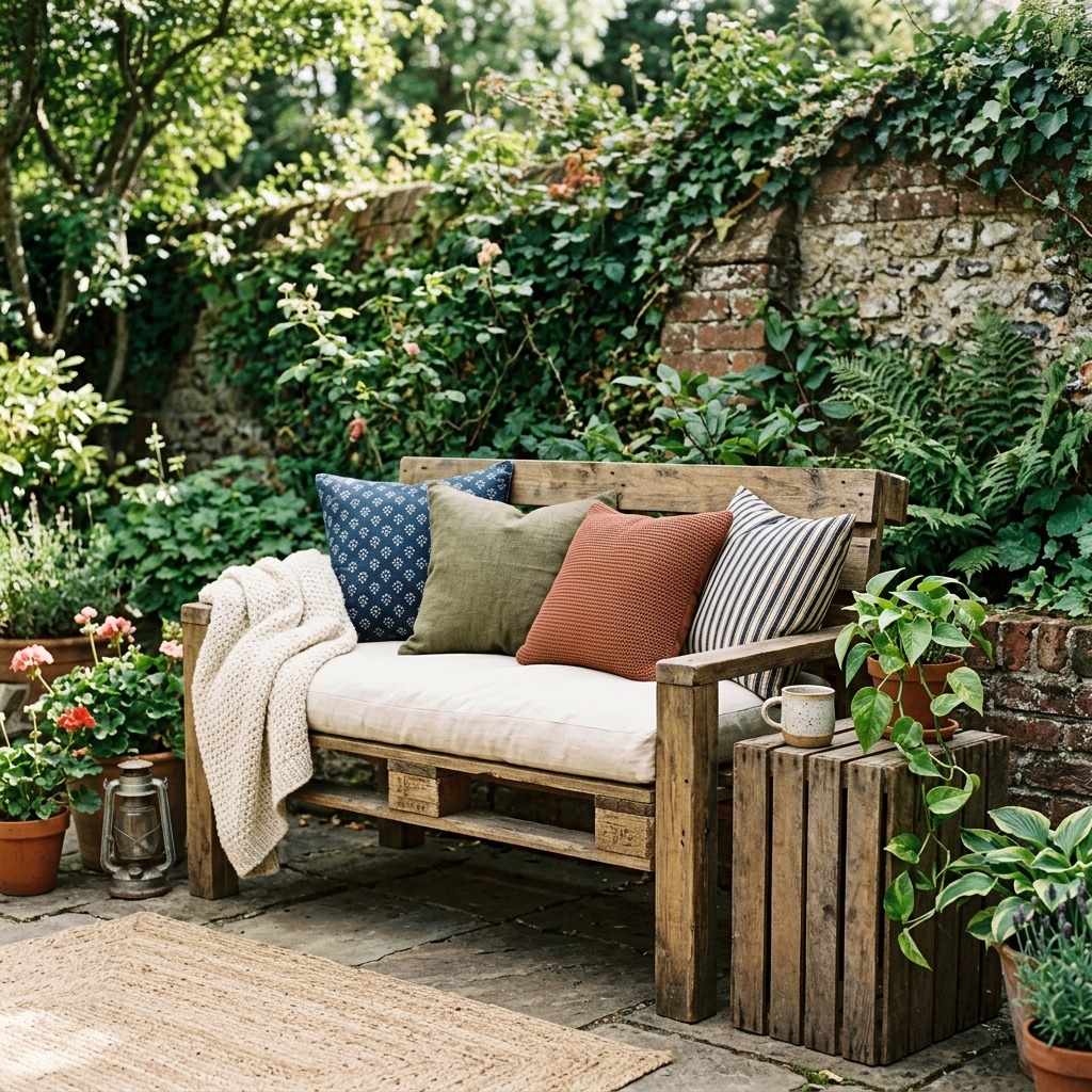 A Pallet Bench Built for Comfort
