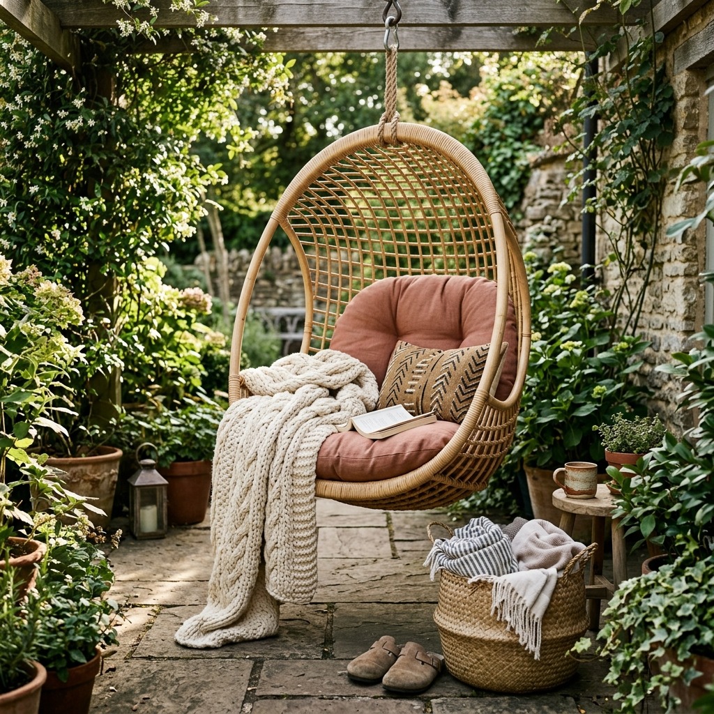 A Hanging Egg Chair as a Statement Piece