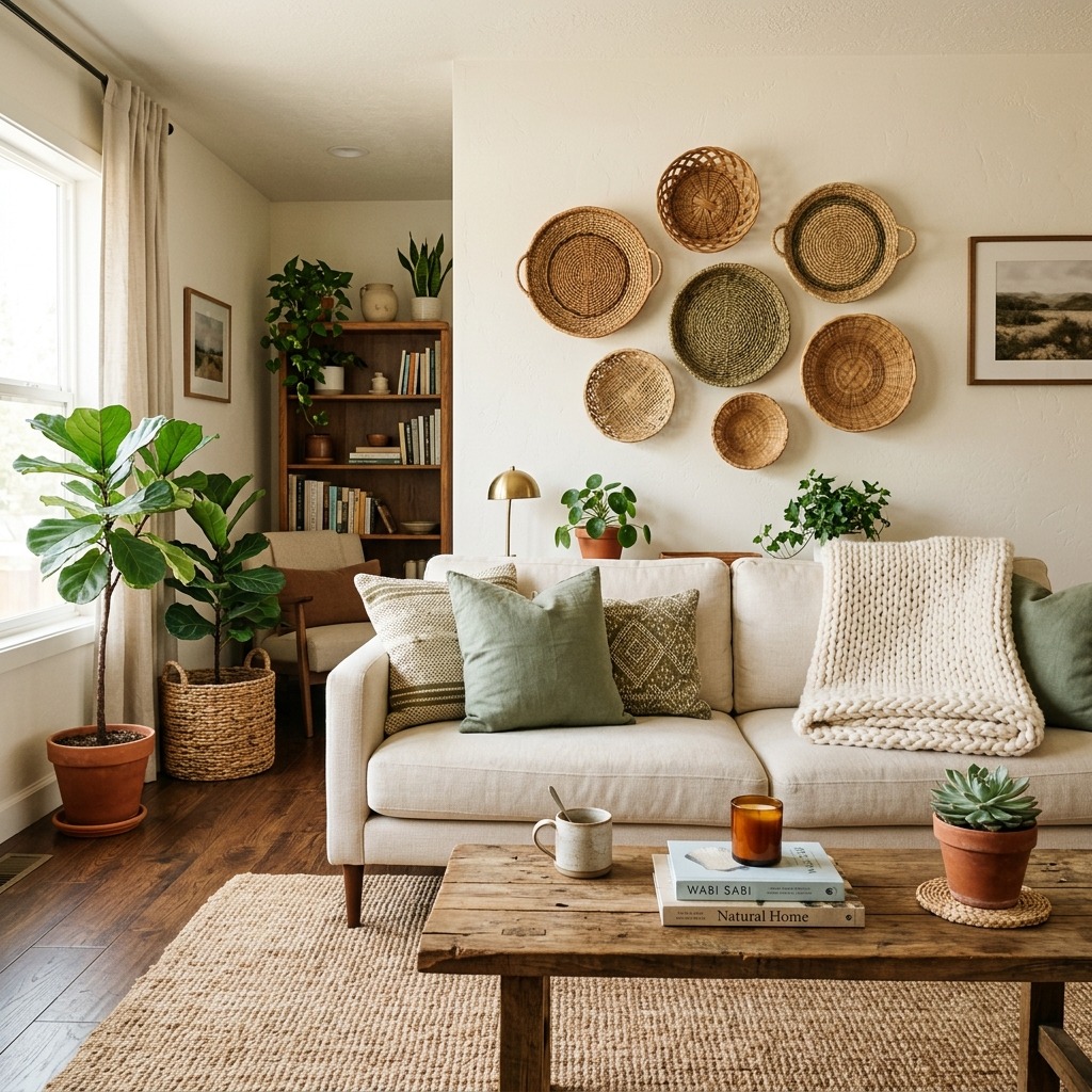 Add Woven Wall Baskets for Texture