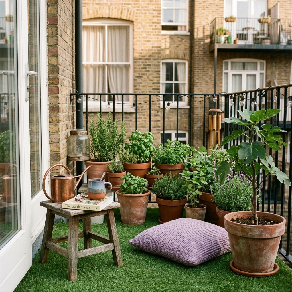 Soft Artificial Turf for a Tiny Garden Feel
