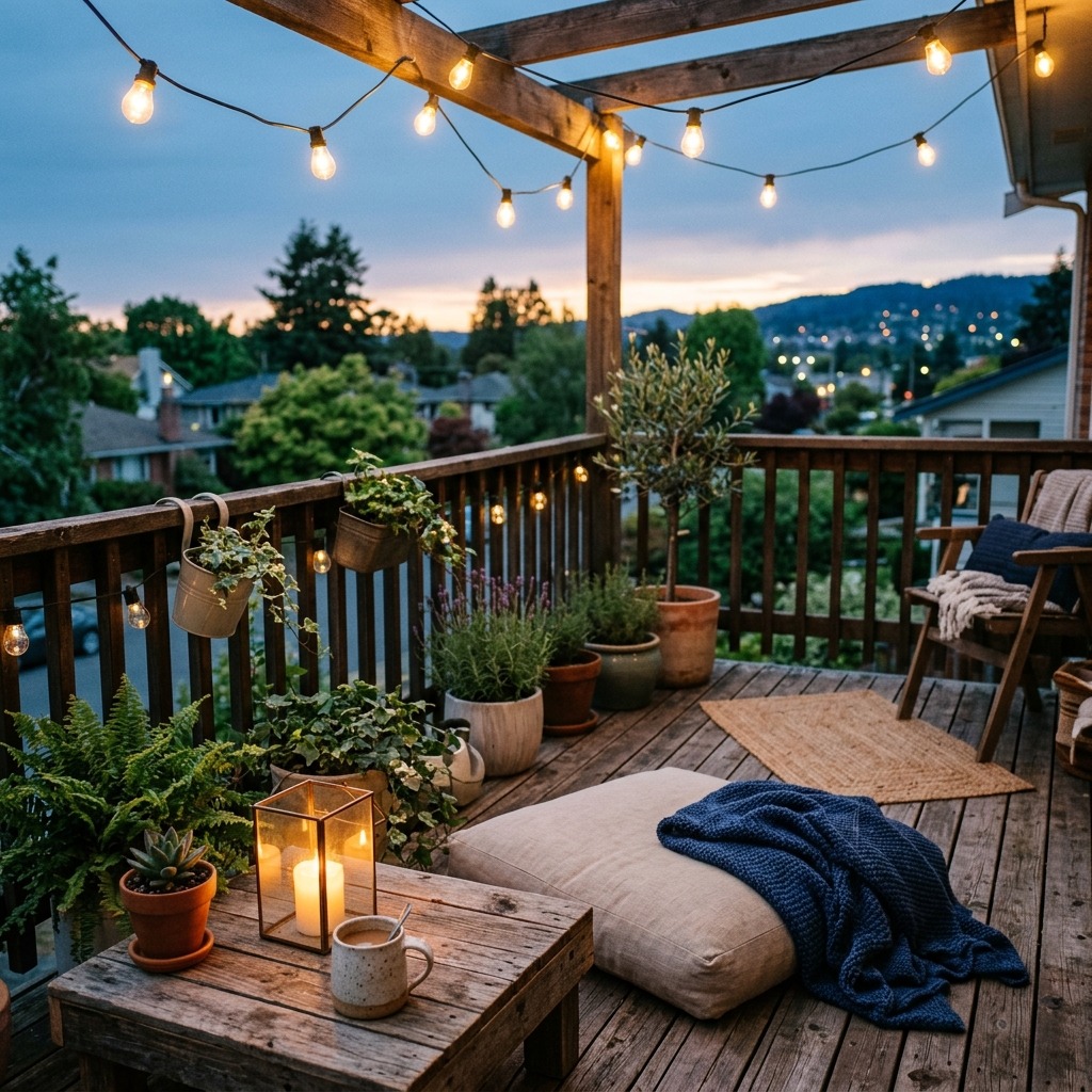 Warm String Lights for an Evening Glow