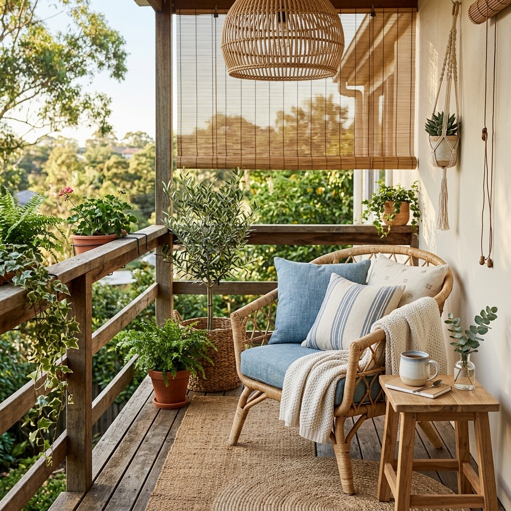 Rattan and Bamboo Accents for Natural Texture