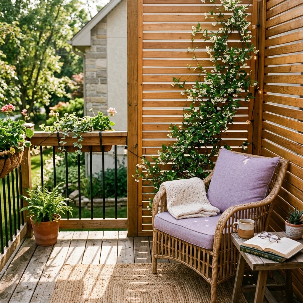 Slatted Wooden Privacy Screens