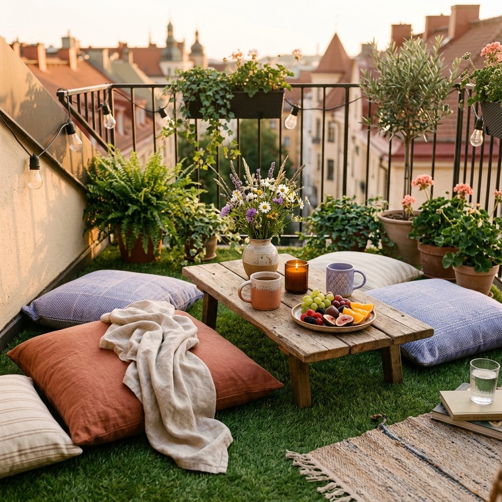 The Balcony "Lawn" Picnic Setup for Slow Weekends