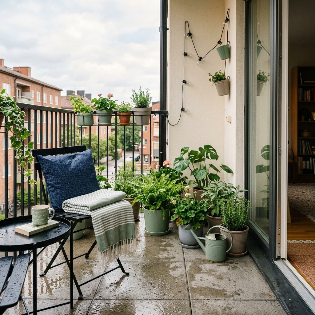 Anti-Slip Textured Tiles for Rainy-Day Balconies