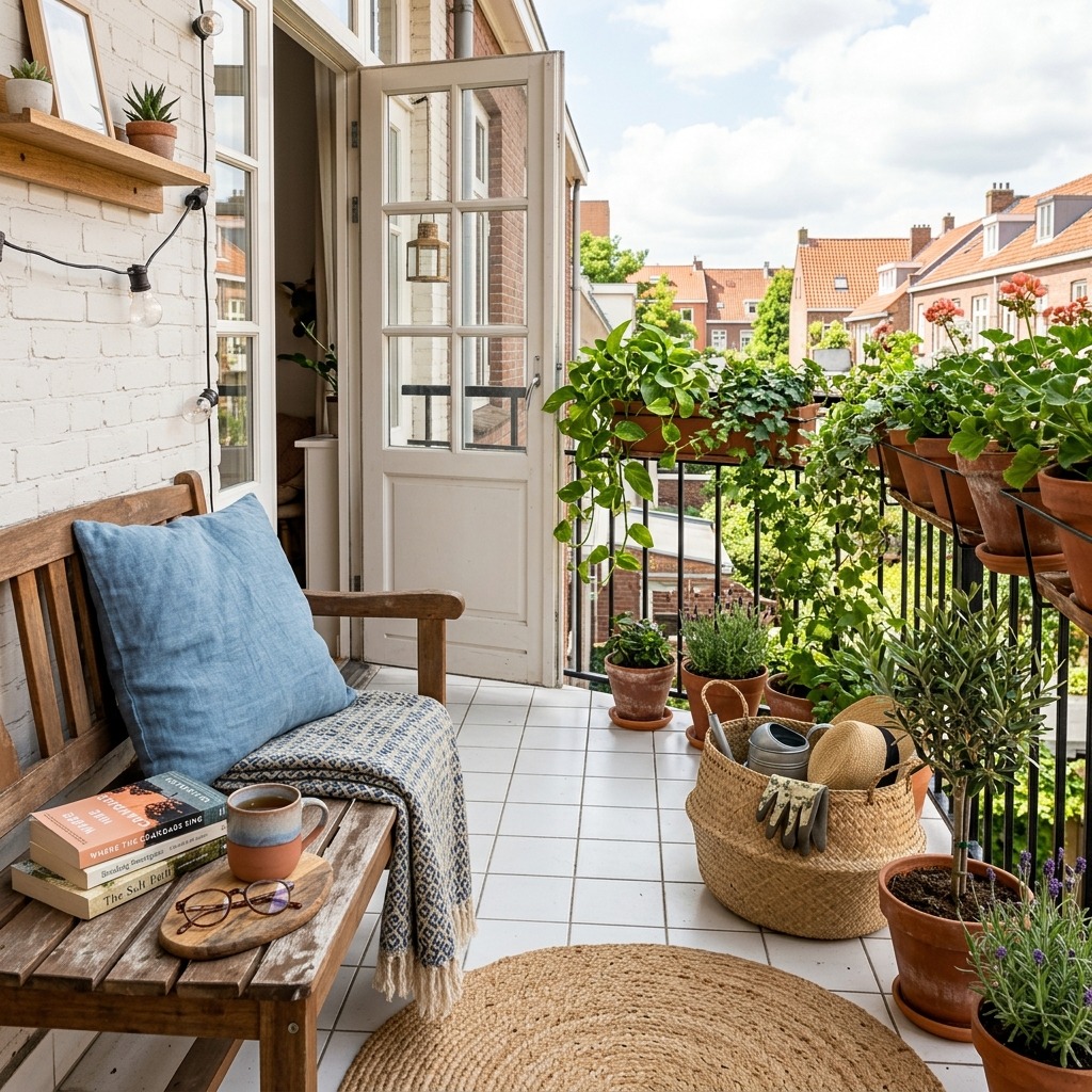 Crisp White Tiles for a Fresh Mediterranean Feel