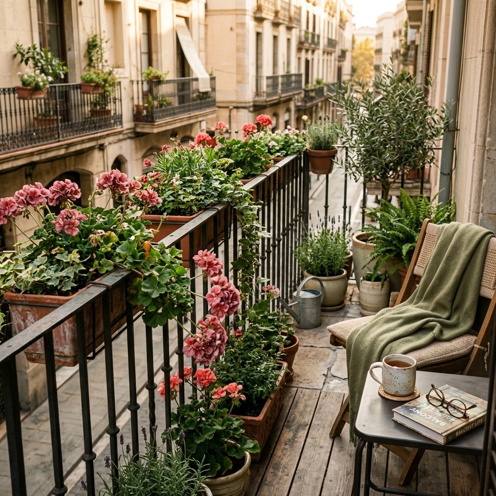 Cascading Railing Planters That Spill With Color