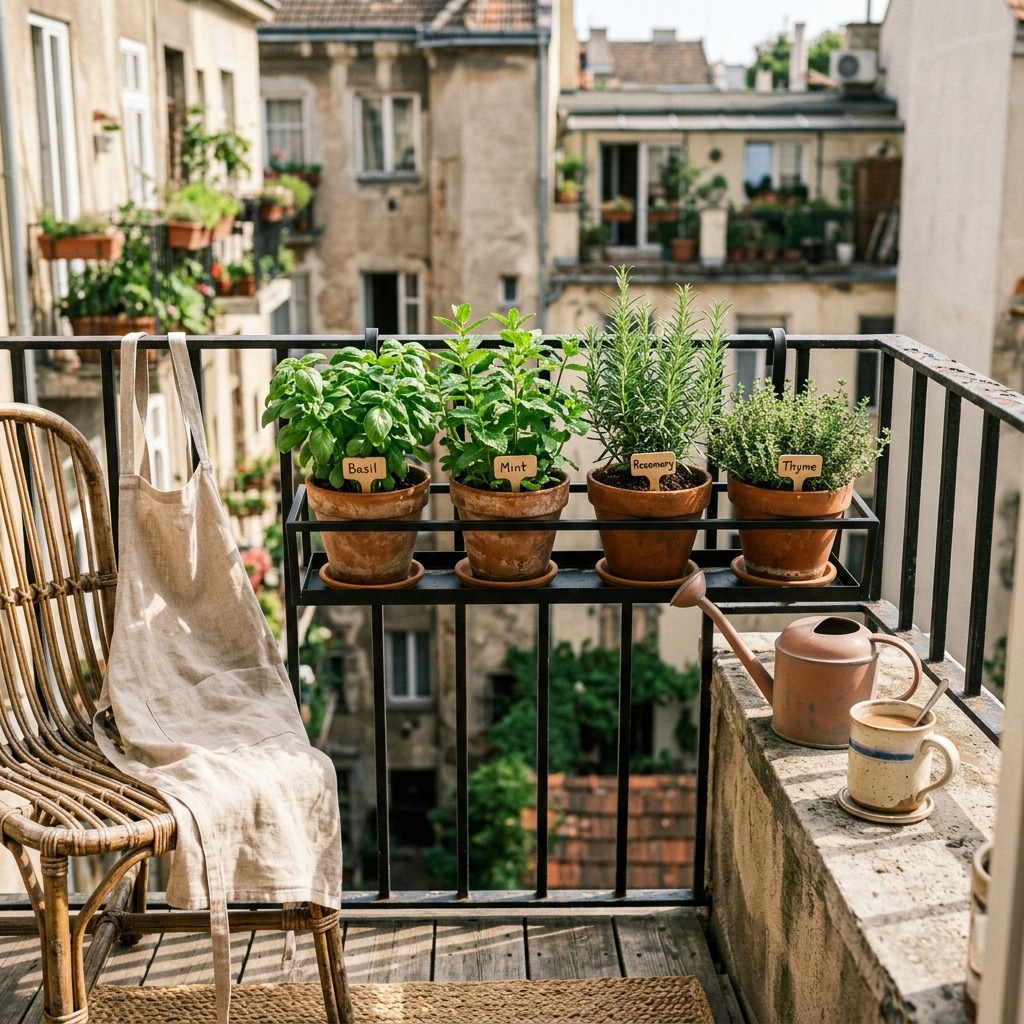 A Vertical Herb Garden Within Arm's Reach