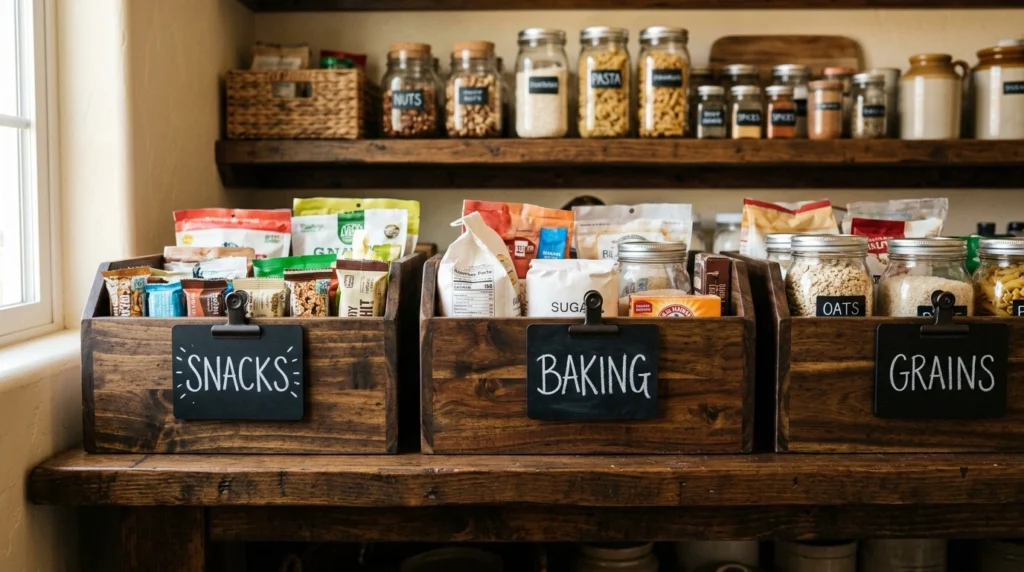 10. Cozy Rustic Chalkboard Labeling