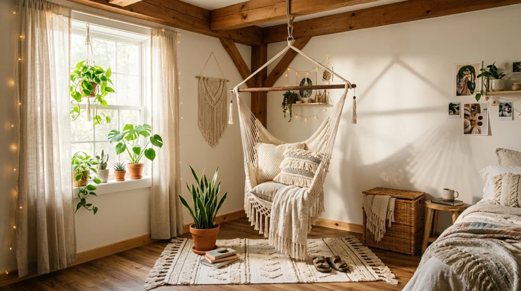 10. Bohemian Macrame Oasis