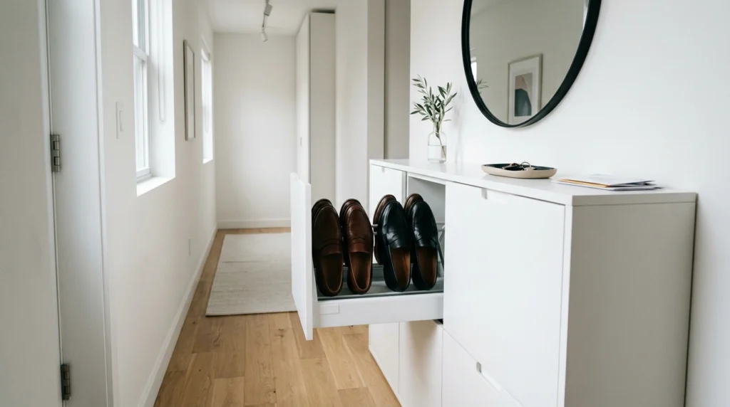 11. Pull-Out Vertical Shoe Drawers