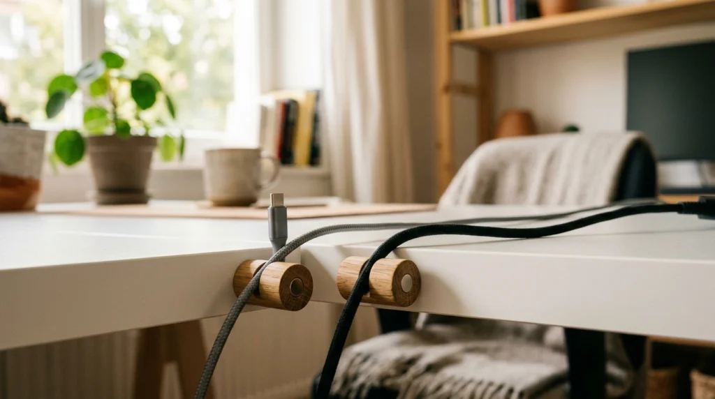 11. Magnetic Cable Organizers and Clips