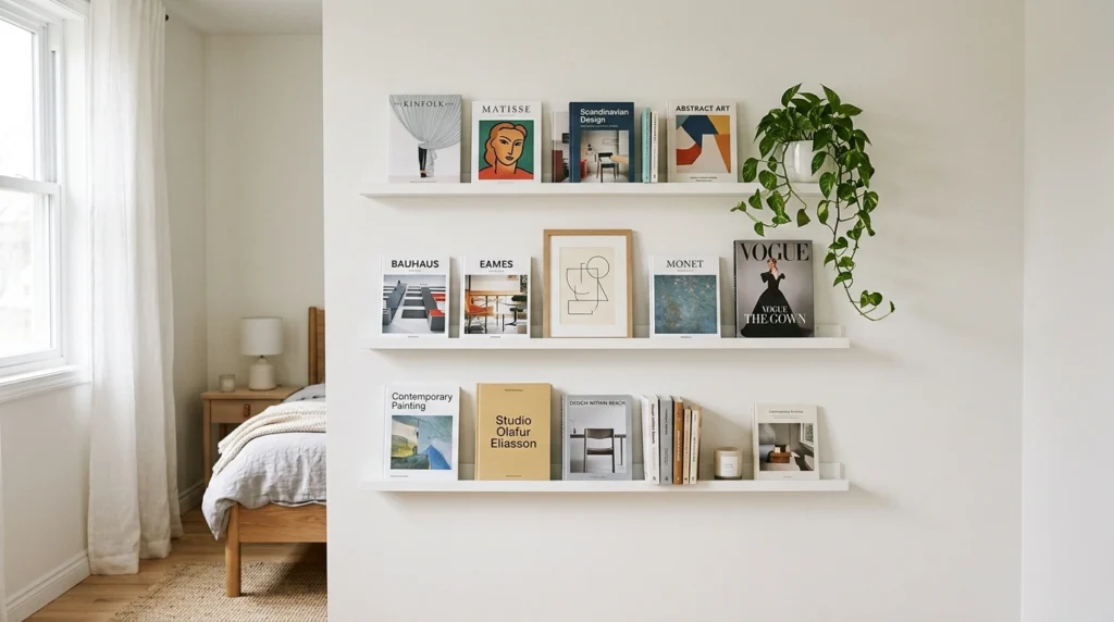 11. Shallow Picture Ledges for Books and Small Frames