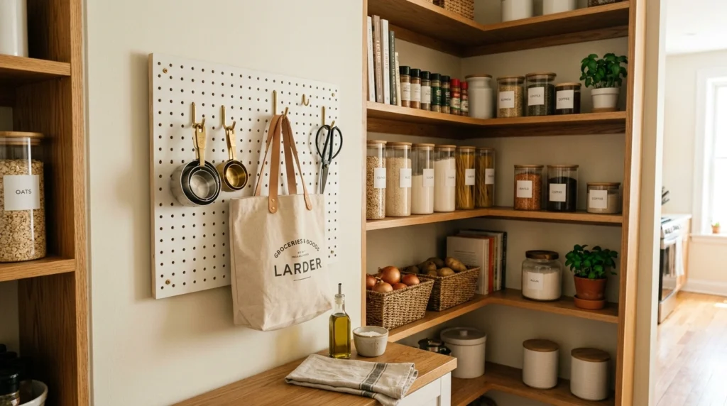 11. End-Wall Pegboard Organizer