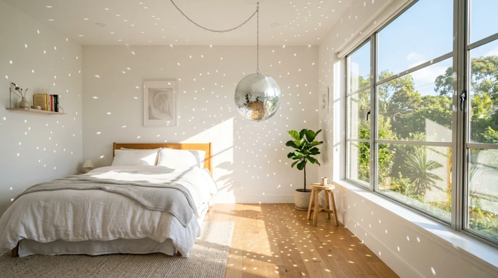 11. Mini Hanging Disco Balls