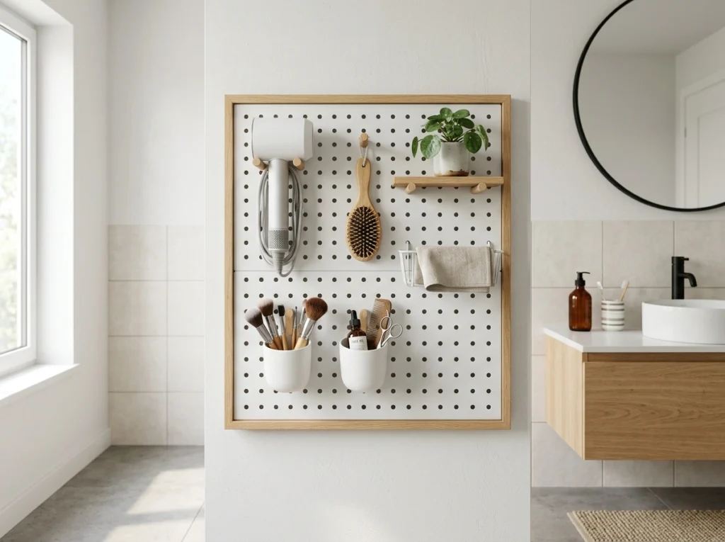 12. Customizable Pegboard Wall Systems