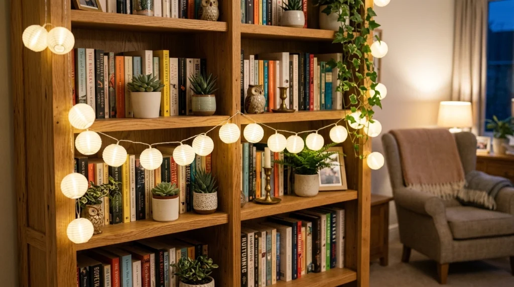 12. Paper Lanterns and Warm String Lights
