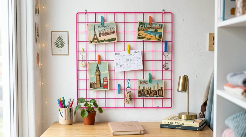 14. The Neon Grid Memo Board