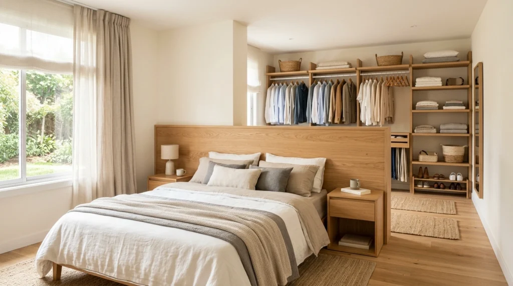 15. The Behind-the-Bed Headboard Closet