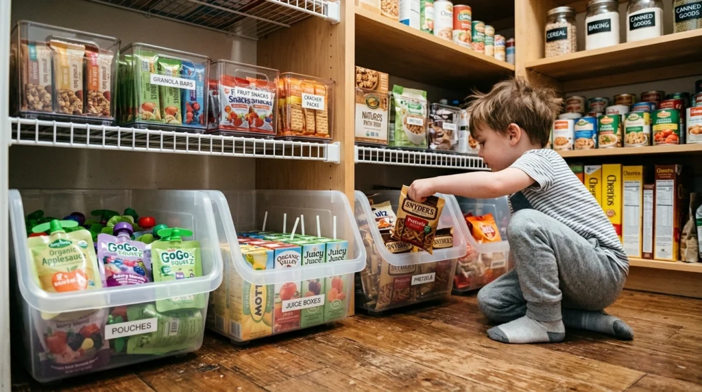17. The Kid-Friendly Lower-Level Baskets