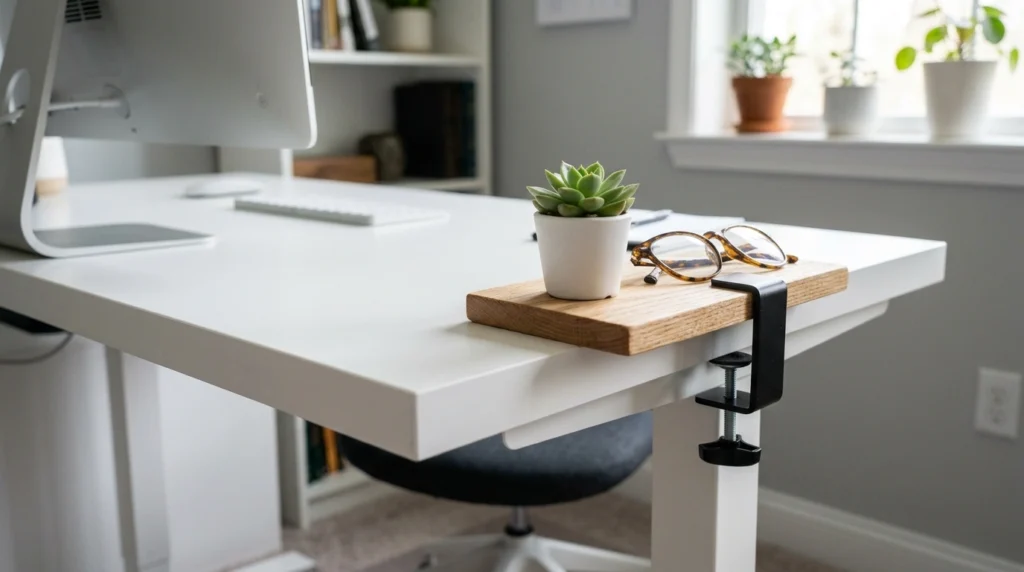 18. Clamping Desk Edge Shelves