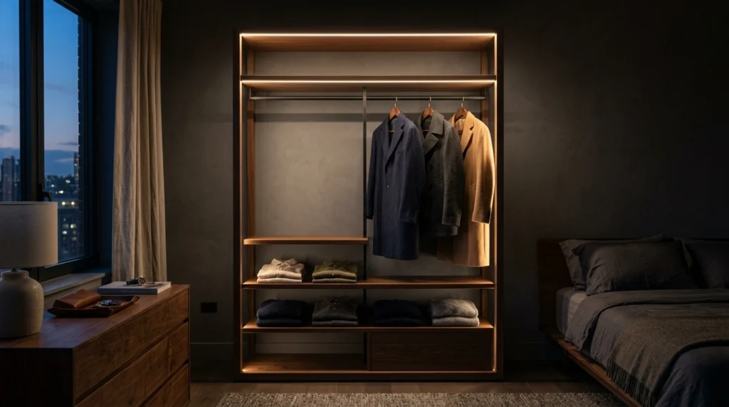 19. The Hidden-Lighting Backlit Closet Frame