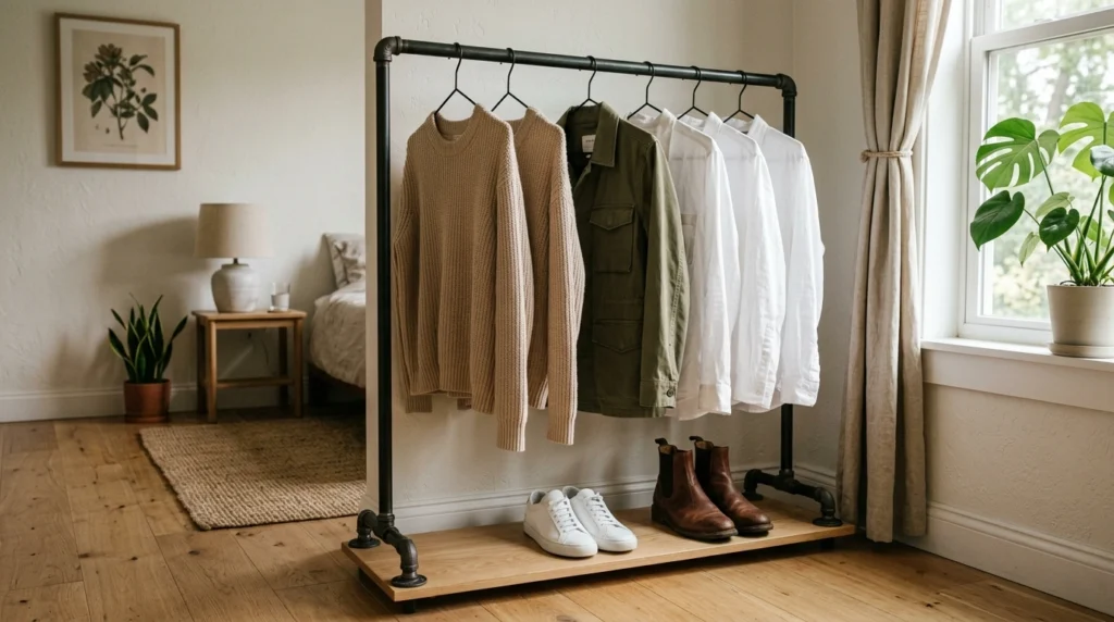 1. The Industrial Pipe Clothing Rack