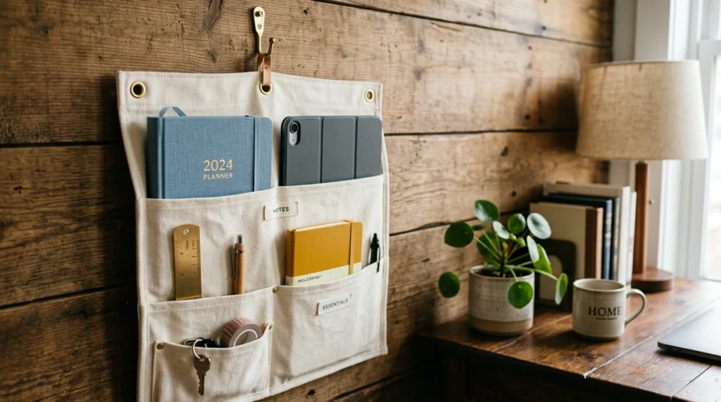 20. Hanging Canvas Pocket Organizers