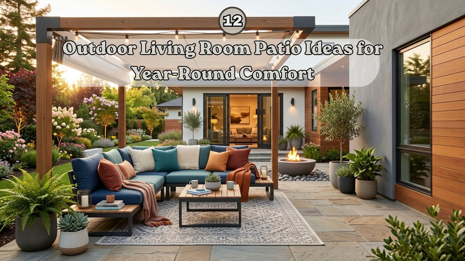 Outdoor Living Room Patio Ideas for Year-Round Comfort