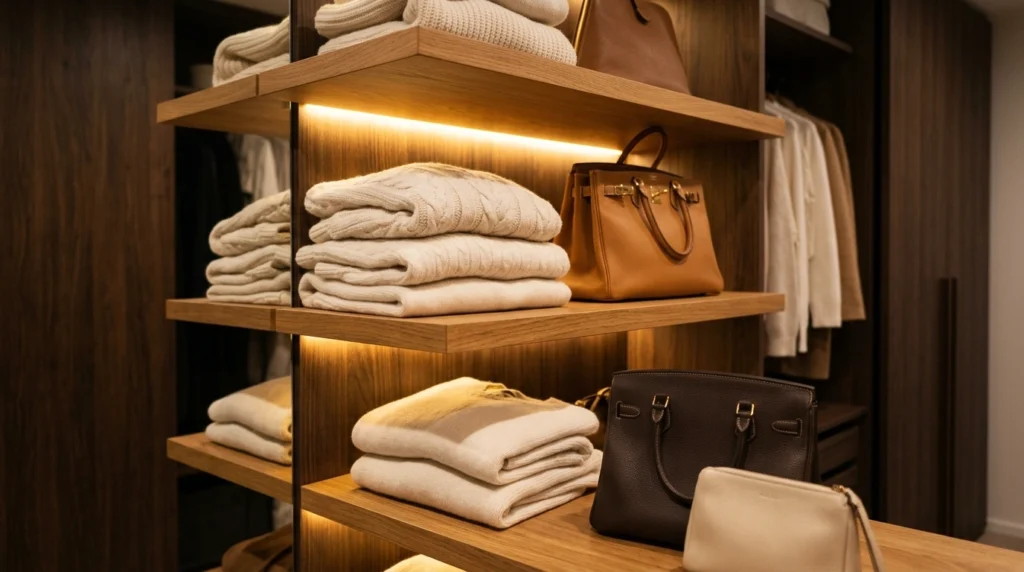 2. Backlit Floating LED Shelves