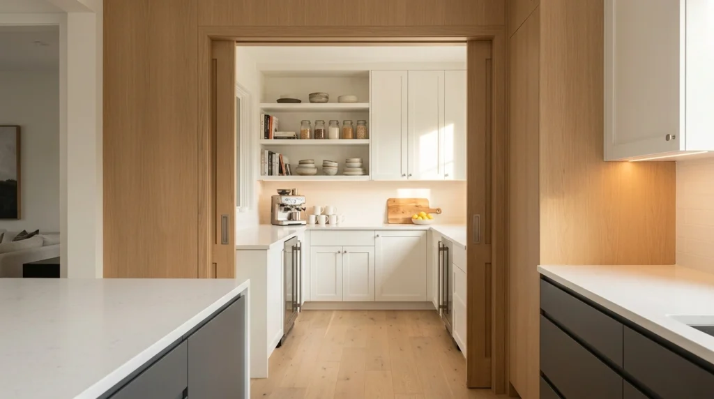 2. Hidden Pocket Doors That Tuck Completely Away